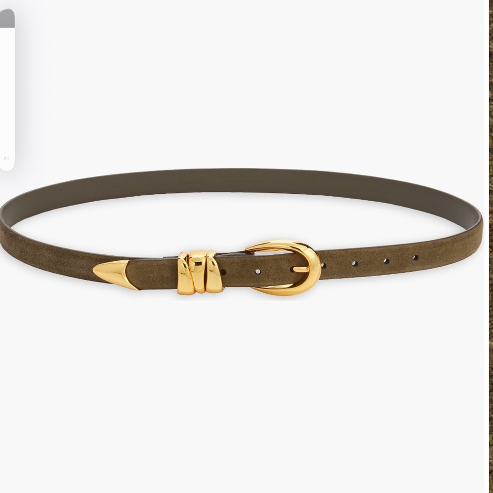 Madewell Triple Keeper Suede Belt